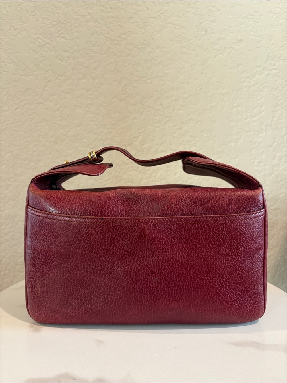 Cartier Leather Handbag Bag - Burgundy